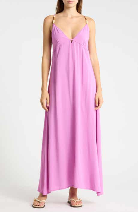 Strappy Beaded Cover-Up Maxi Dress