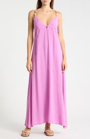 Abound Strappy Beaded Cover-Up Maxi Dress