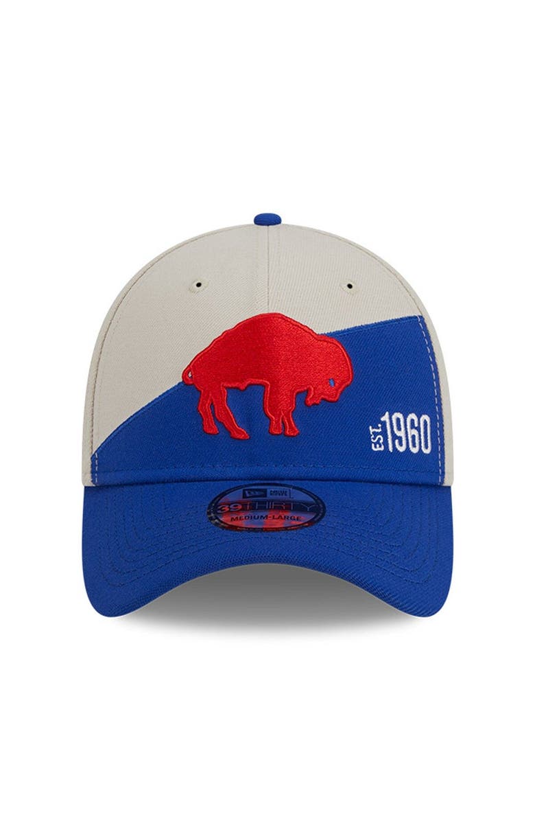 New Era Men's New Era Cream/Royal Buffalo Bills 2023 Sideline Historic 39THIRTY Flex Hat, Alternate, color, Cream