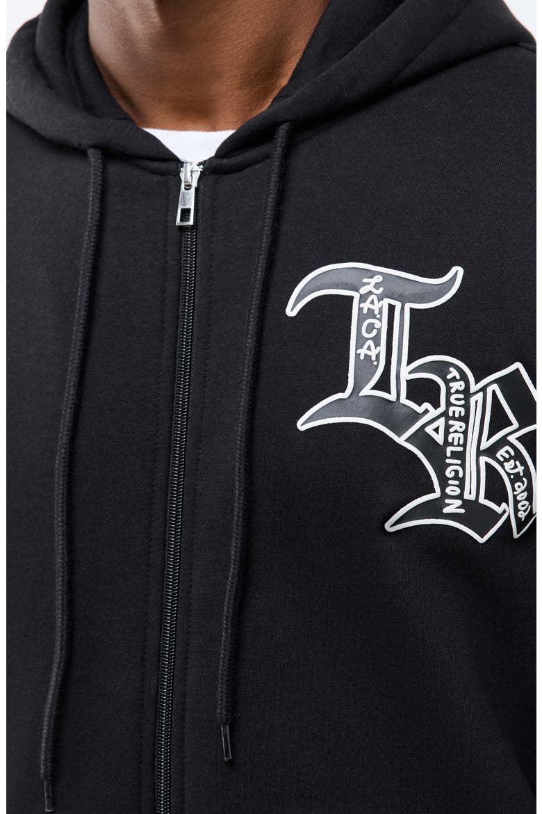 Property of None Graphic Full Zip Hoodie, Alternate, color, JET BLACK