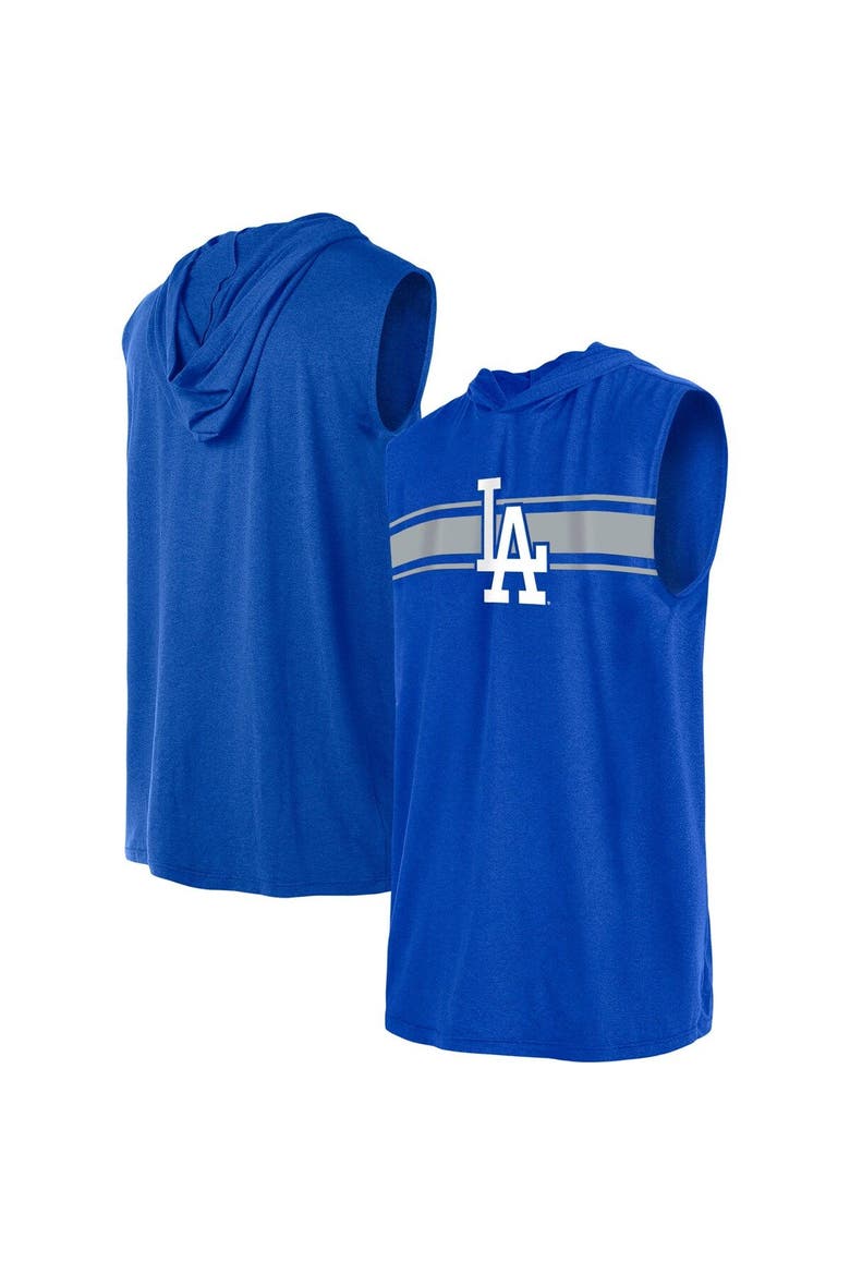 Men's New Era Royal Los Angeles Dodgers Sleeveless Pullover Hoodie, Main, color, Royal
