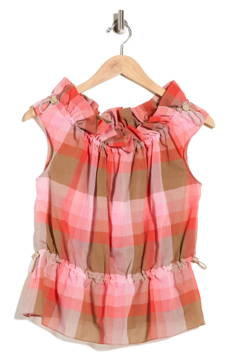 Off-the-Shoulder Cotton Top, Alternate, color, CORAL