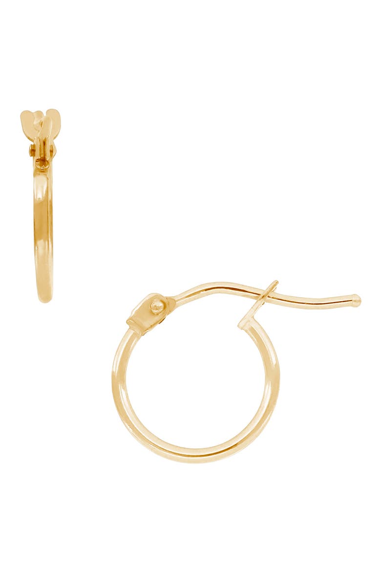 14K Gold Mini Hoop Earrings, Main, color, YELLOW GOLD