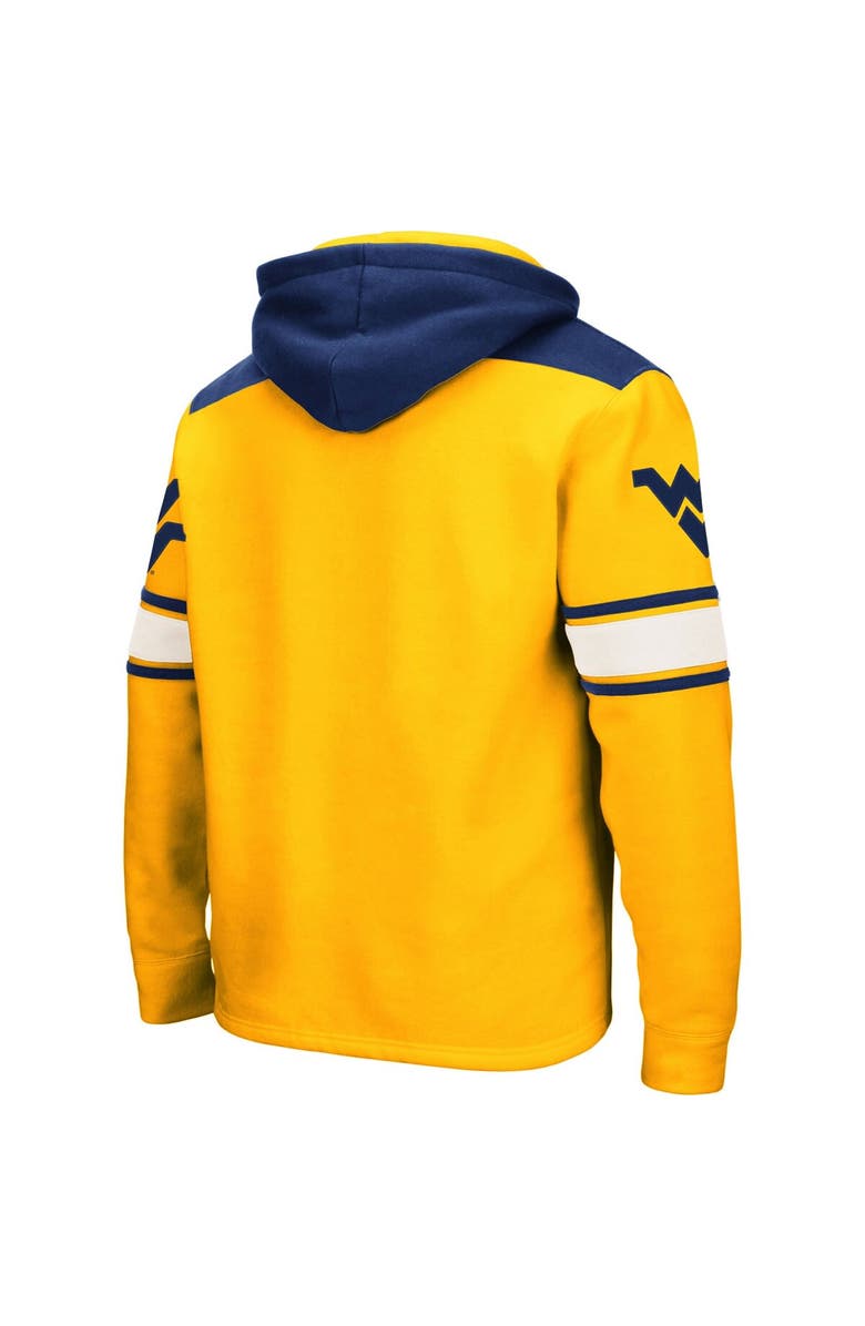 COLOSSEUM Men's Colosseum Gold West Virginia Mountaineers 2.0 Lace-Up Pullover Hoodie, Alternate, color, Gold