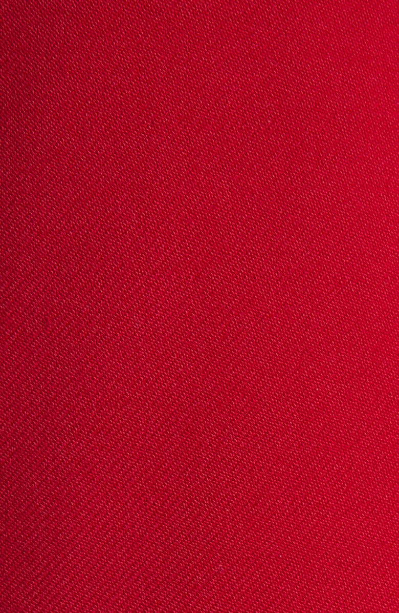 McQueen Pleated Straight Leg Wool Trousers, Alternate, color, Crimson