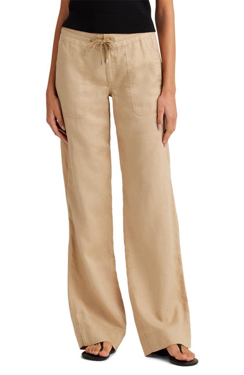 RALPH LAUREN LAUREN RALPH LAUREN WIDE LEG LINEN PANTS
