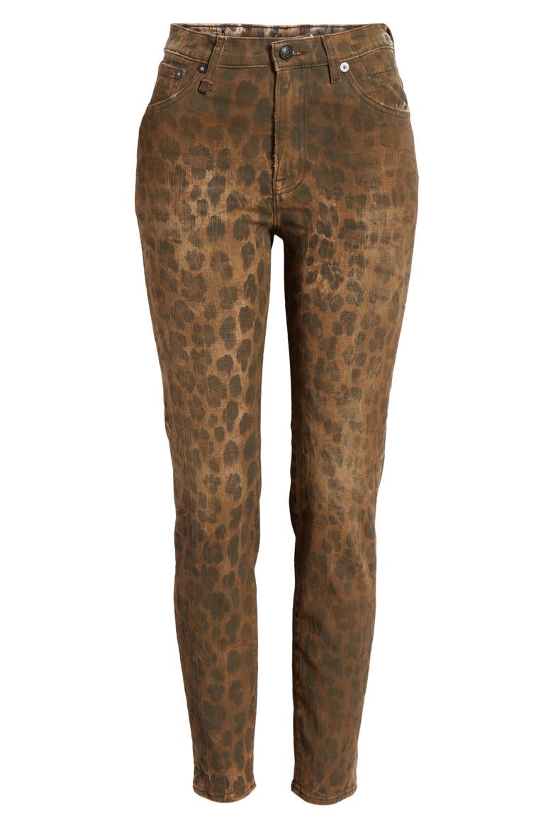 Leopard Print Distressed High Waist Skinny Jeans, Alternate, color, LEOPARD