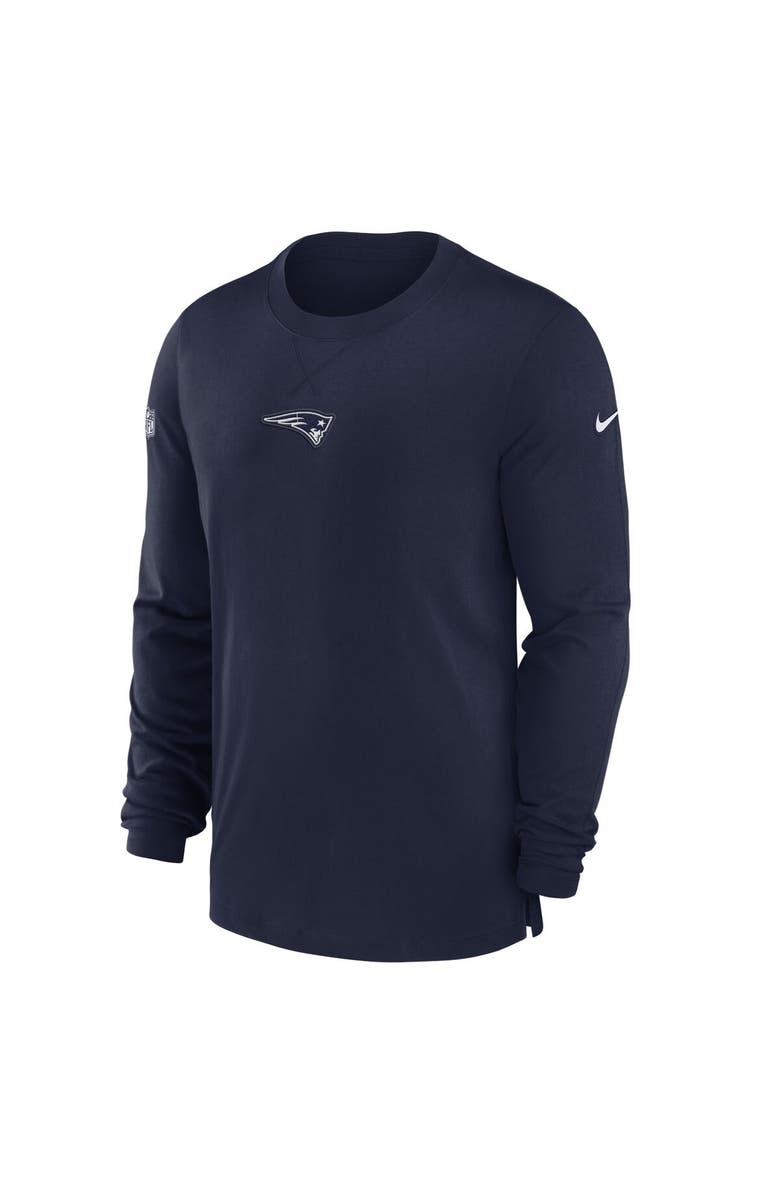 Nike Men's Nike Navy New England Patriots 2023 Sideline Performance Long Sleeve T-Shirt, Alternate, color, 