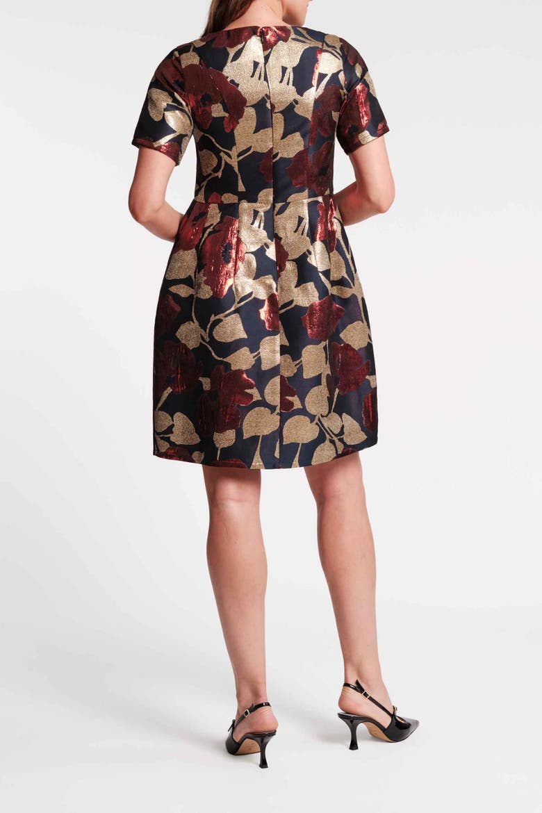 Michelle Mini Dress, Alternate, color, Navy/Gold/Multi