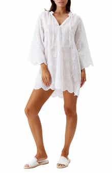 Melissa Odabash Lucy Embroidered Cotton Cover-Up Tunic