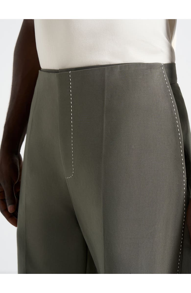 Manière De Voir Henri Foldover Trousers, Alternate, color, Olive