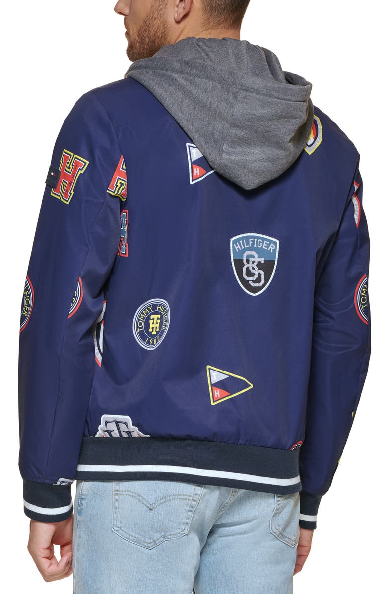 Tommy Hilfiger Hooded Bomber Jacket, Alternate, color, 