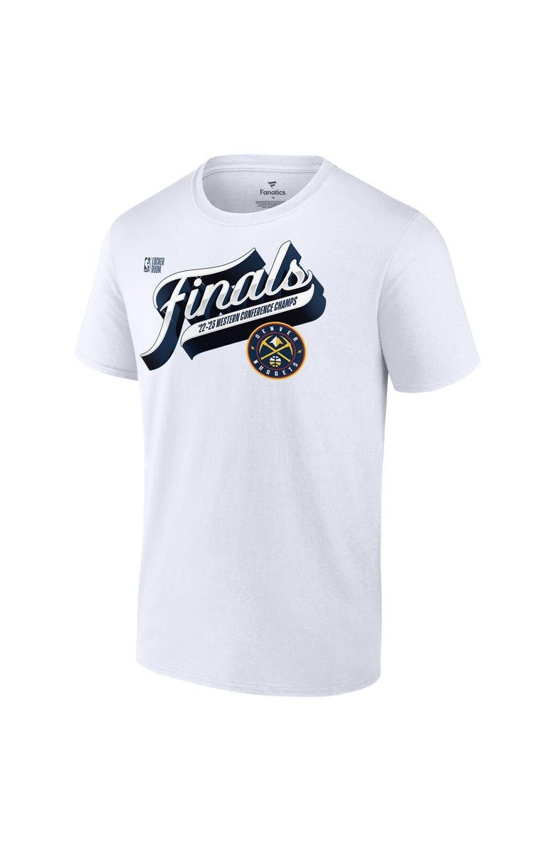 FANATICS Men's Fanatics Branded  White Denver Nuggets 2023 Western Conference Champions Locker Room Authentic T-Shirt, Alternate, color, 