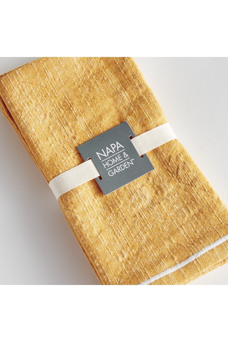 Saffron Dinner Napkins Set of 4, Alternate, color, Yellow