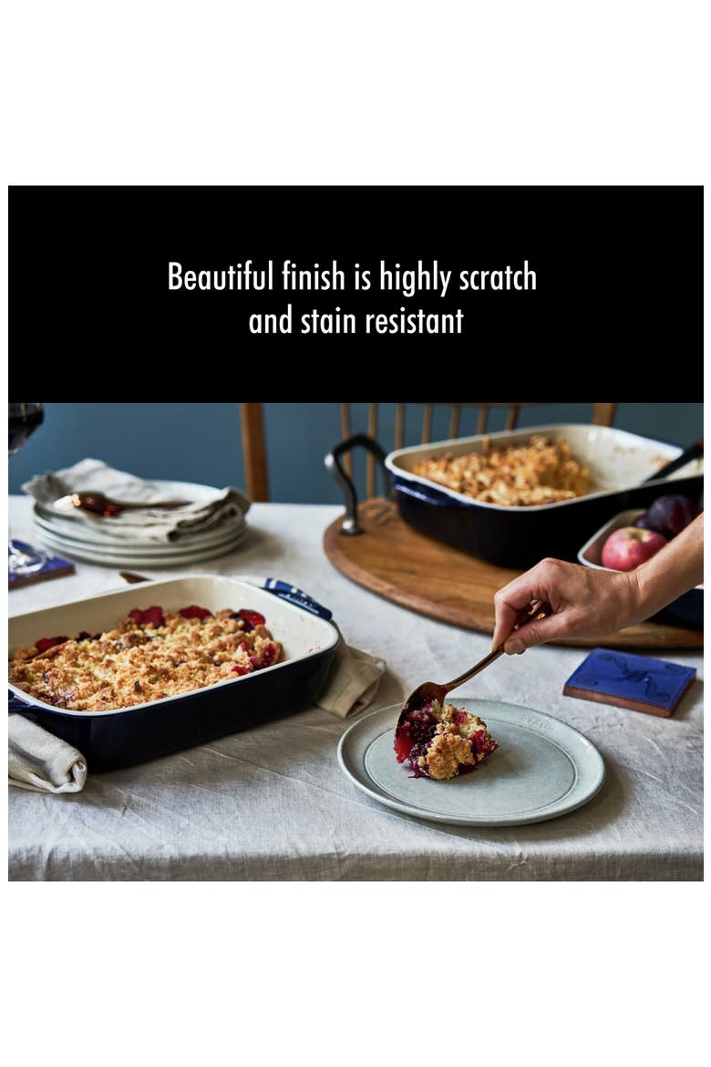Ceramic 2-Piece Rectangular Baking Dish Set - Dark Blue, Alternate, color, DARK BLUE