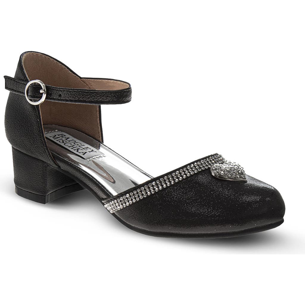 Badgley Mischka Collection Kids' Ankle Strap Pump In Black