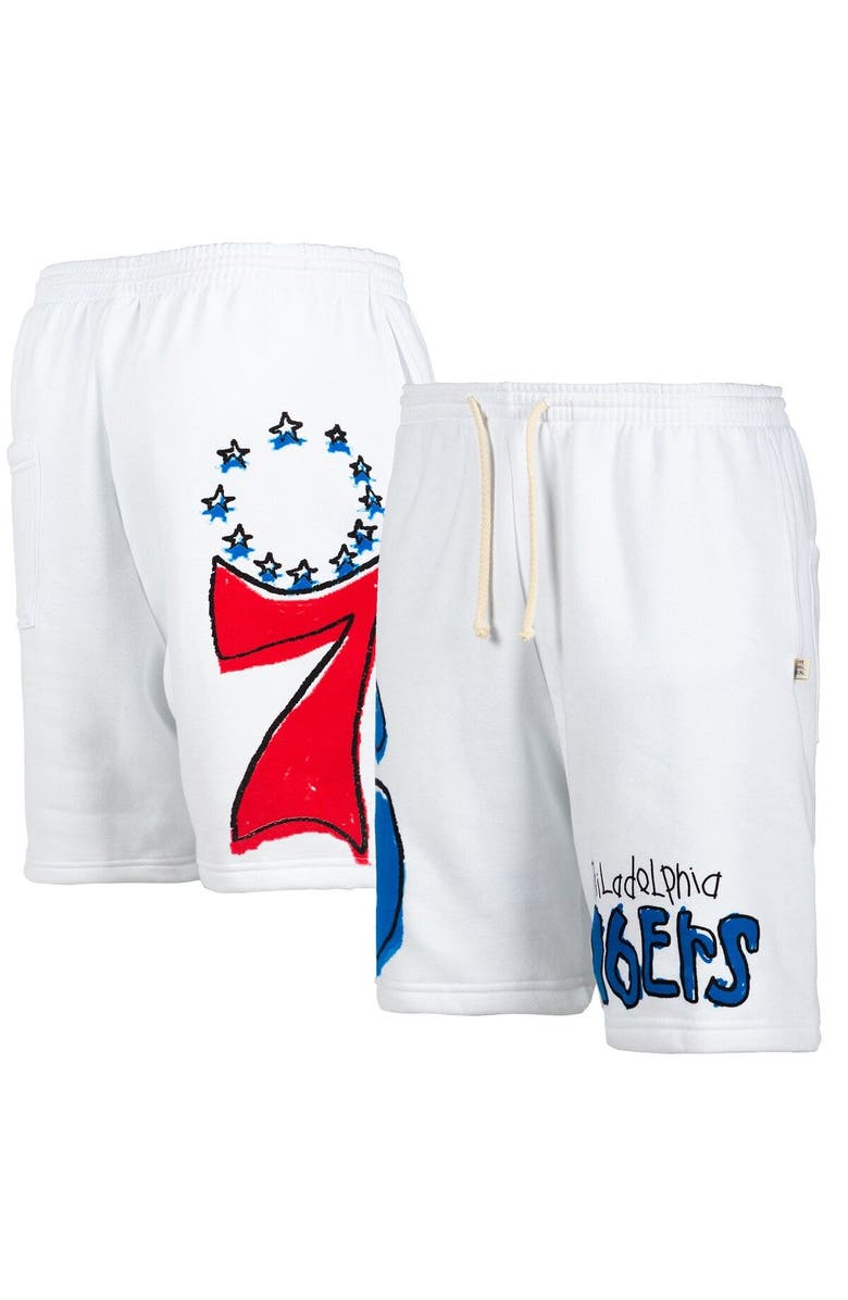 AFTER SCHOOL SPECIAL Men's After School Special White Philadelphia 76ers Shorts, Main, color,