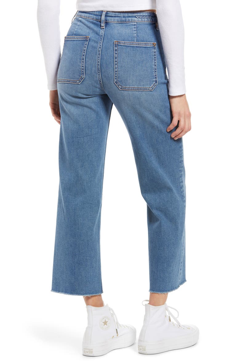 Dylan Wide Leg Jeans, Alternate, color, MED WASH