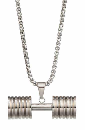 EYE CANDY LOS ANGELES Arnold Dumbell Pendant Necklace