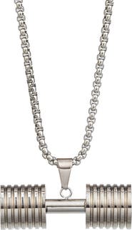 EYE CANDY LOS ANGELES Arnold Dumbell Pendant Necklace