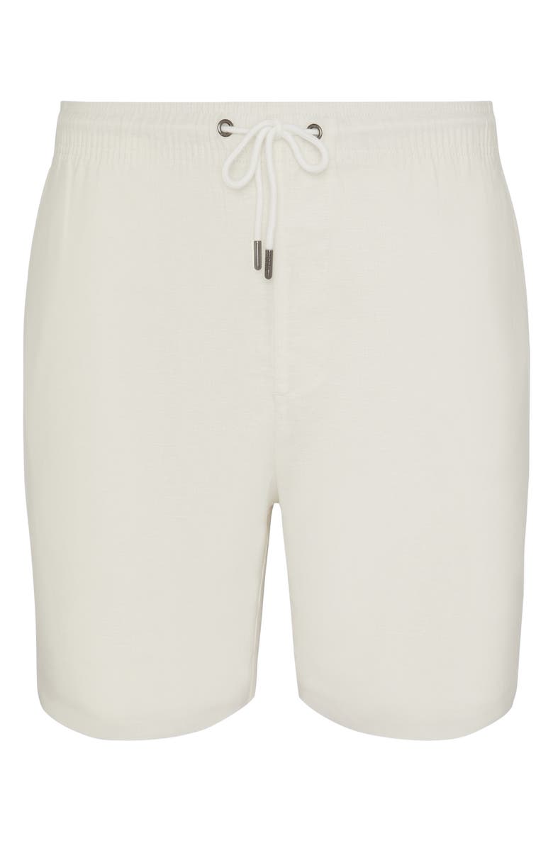 Onia Stretch Linen Blend Pull-On Shorts, Main, color, White