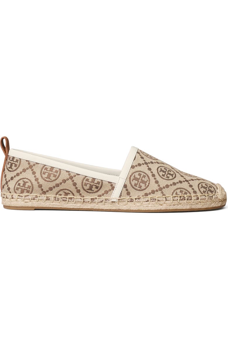 Tory Burch T Monogram Espadrille Flat, Alternate, color, Hazel/ Ivory/ Camello
