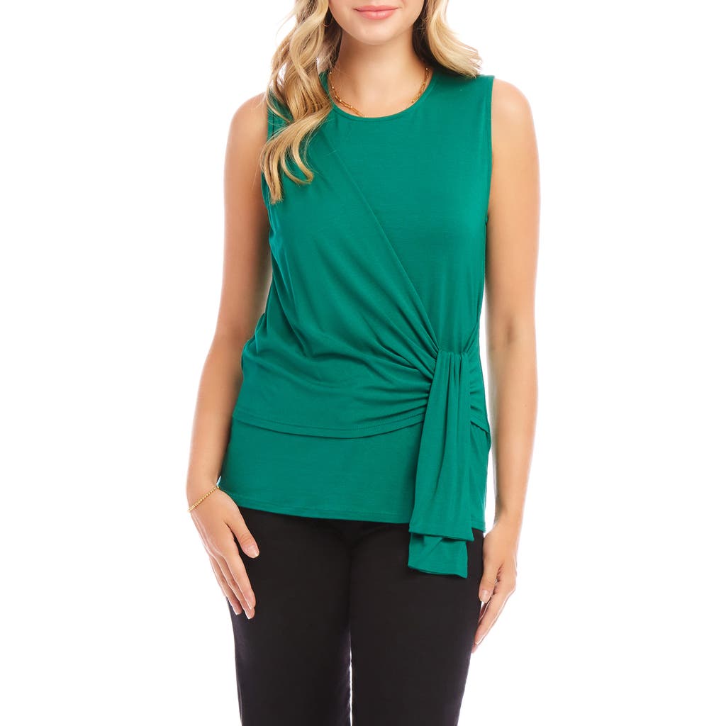 Shop Karen Kane Drape Side Tank In Green