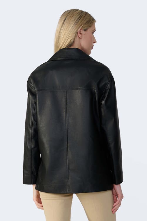 Furniq Uk Colette Leather Jacket In Black
