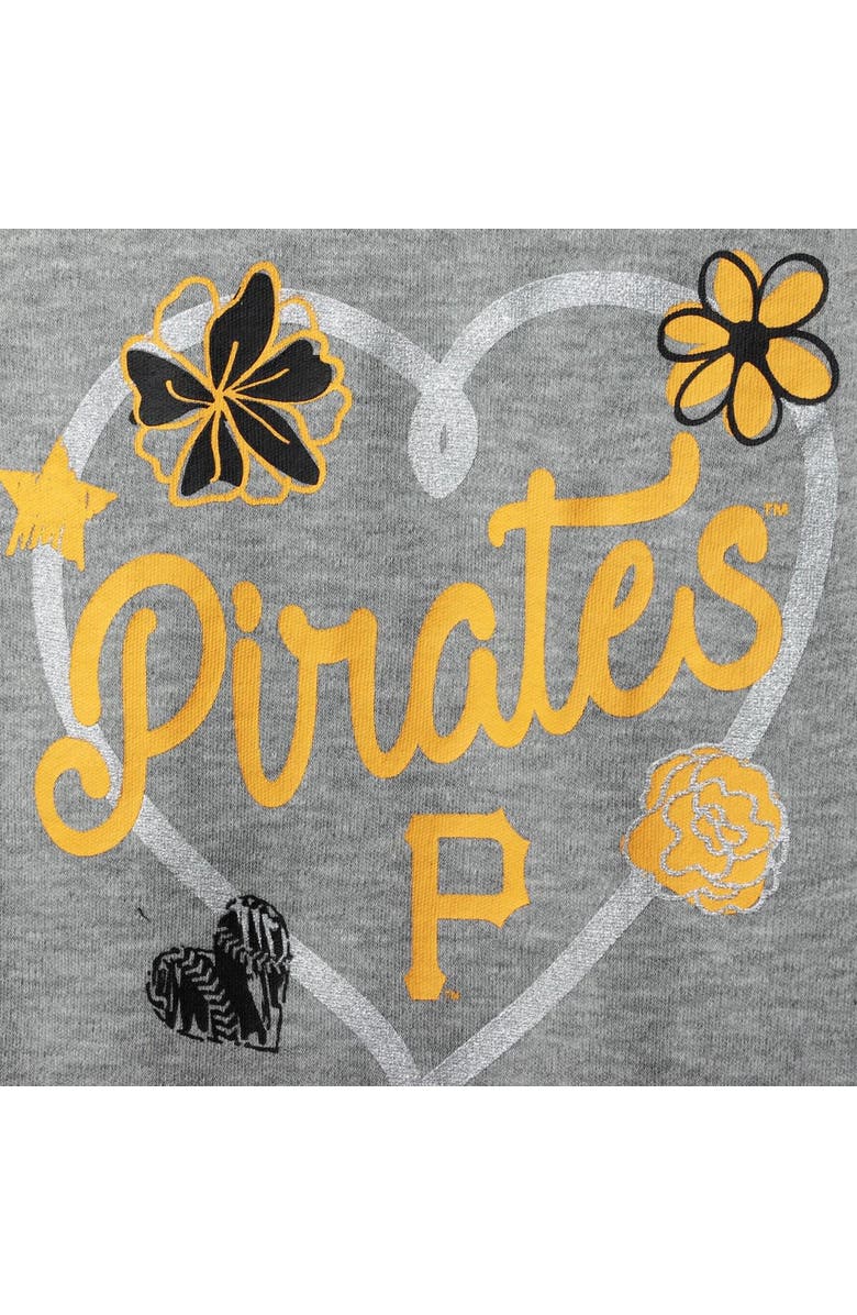 Outerstuff Girls Newborn & Infant Black/Gold/Heathered Gray Pittsburgh Pirates 3-Pack Batter Up Bodysuit Set, Alternate, color, Black