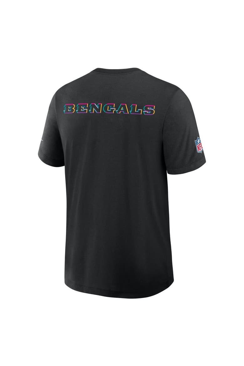 Men's Nike Black Cincinnati Bengals 2025 NFL Crucial Catch Tri-Blend Dri-FIT T-Shirt, Alternate, color, Black