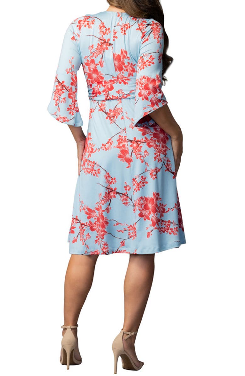Kiyonna Gemini Wrap Dress, Alternate, color, Cherry Blossom Print