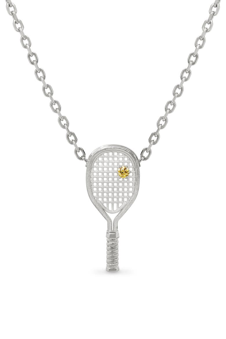 The Tennis Necklace, Yellow Diamond, Main, color, Silver Diamond