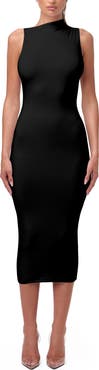 Naked Wardrobe Smooth Sleeveless Midi Dress