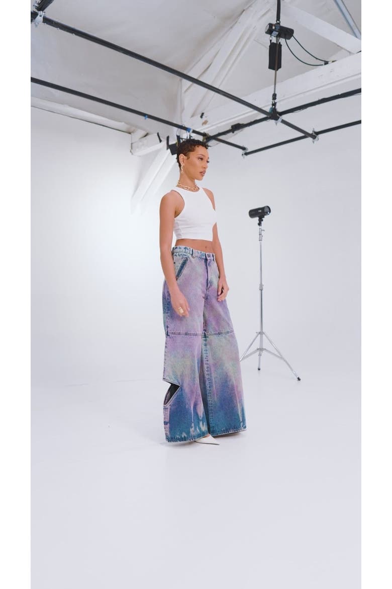 Lani Tie Dye Trousers, Alternate, color, Purple