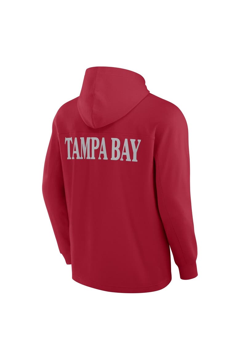 Men's Fanatics Red Tampa Bay Buccaneers Elements Blaze Tri-Blend Long Sleeve Hoodie T-Shirt, Alternate, color, Red