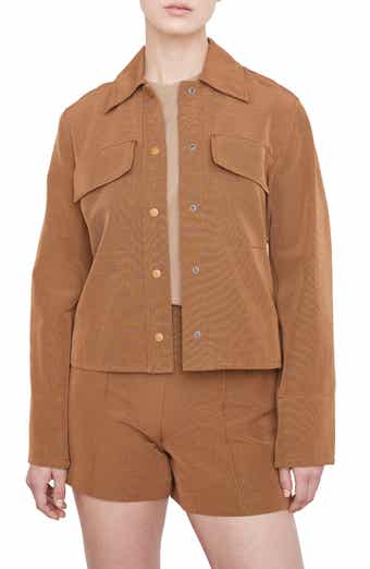 Vince Textured Cotton Blend Shirt Jacket
