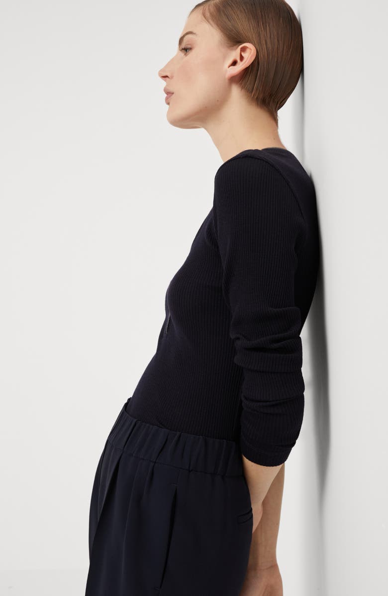 Brunello Cucinelli Ribbed jersey T-shirt, Alternate, color, 