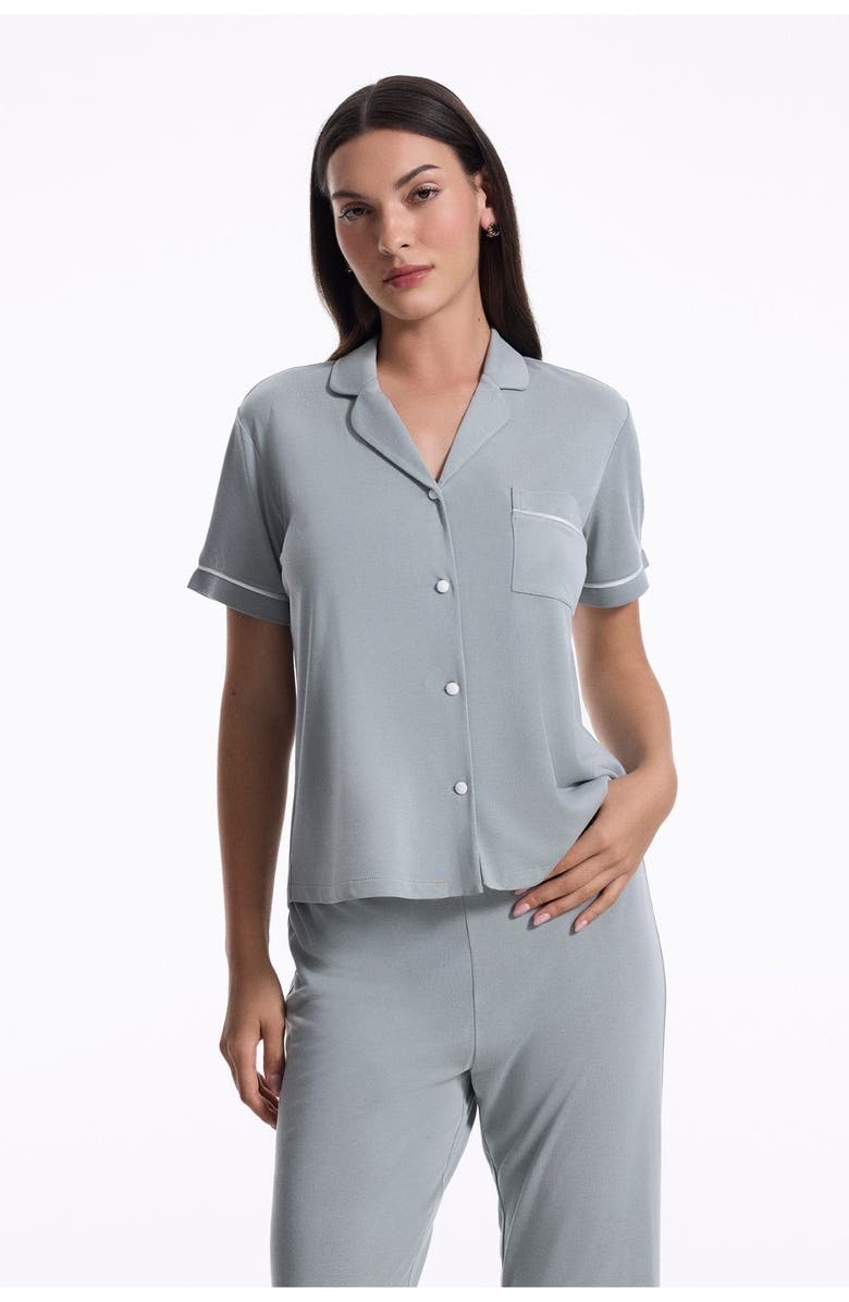 House Of Silk Capri Extra Soft Pyjama Set, Main, color, Mint