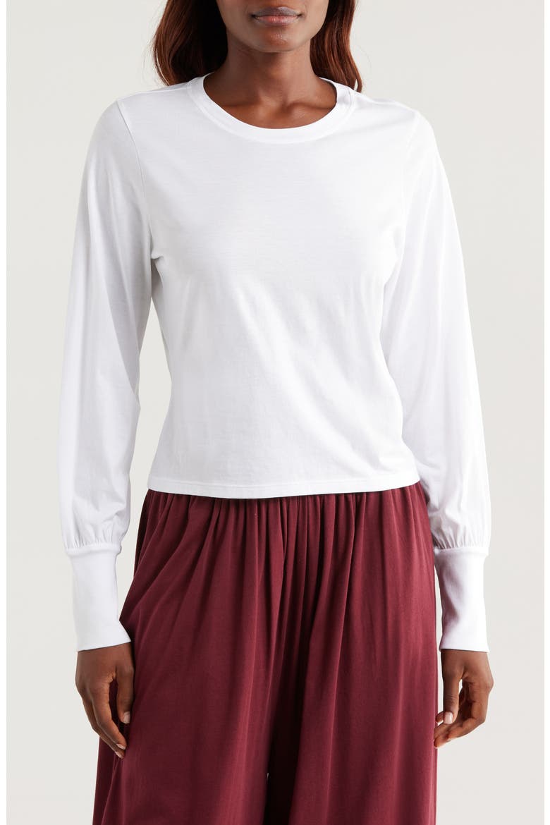 Organic Pima Cotton Lounge T-Shirt, Main, color, SINCERE WHITE