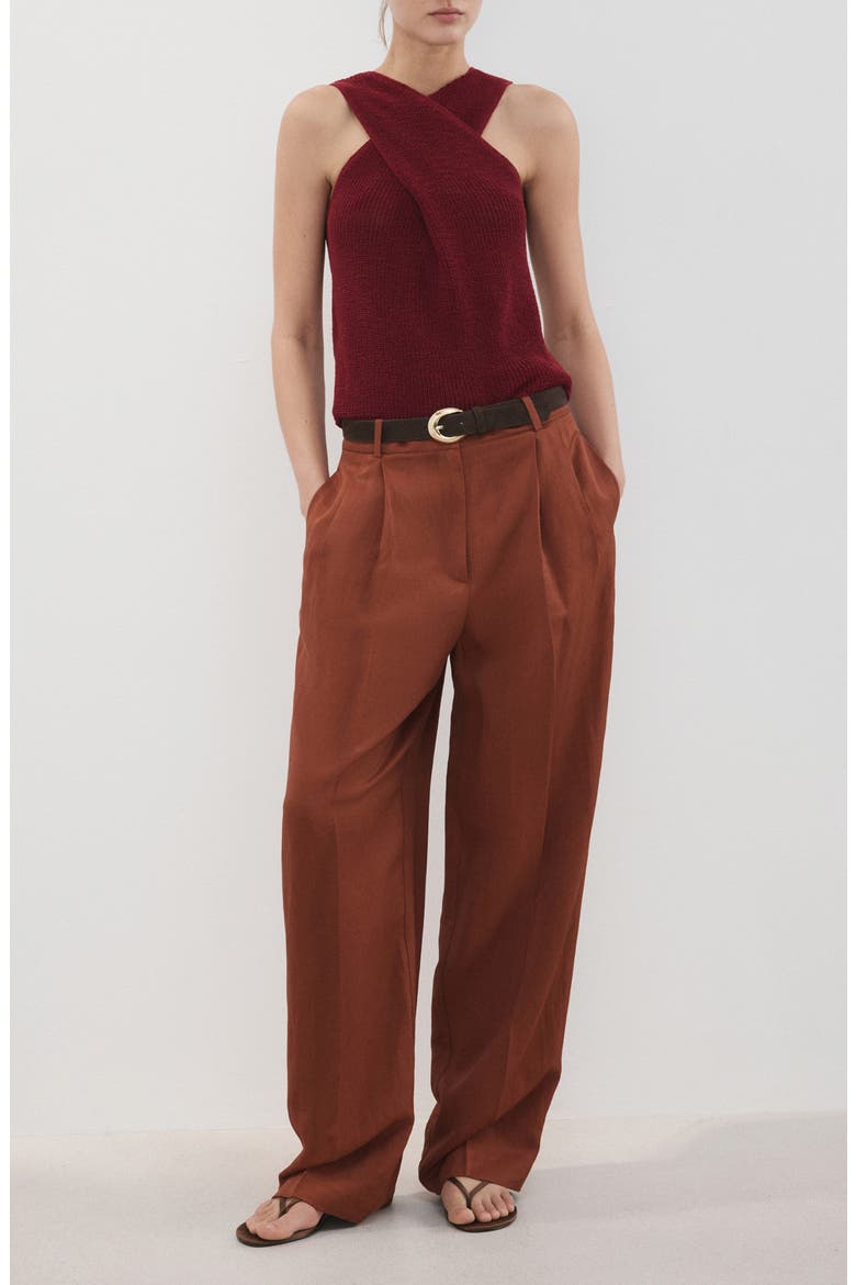 Knit Sleeveless Top, Alternate, color, MAROON