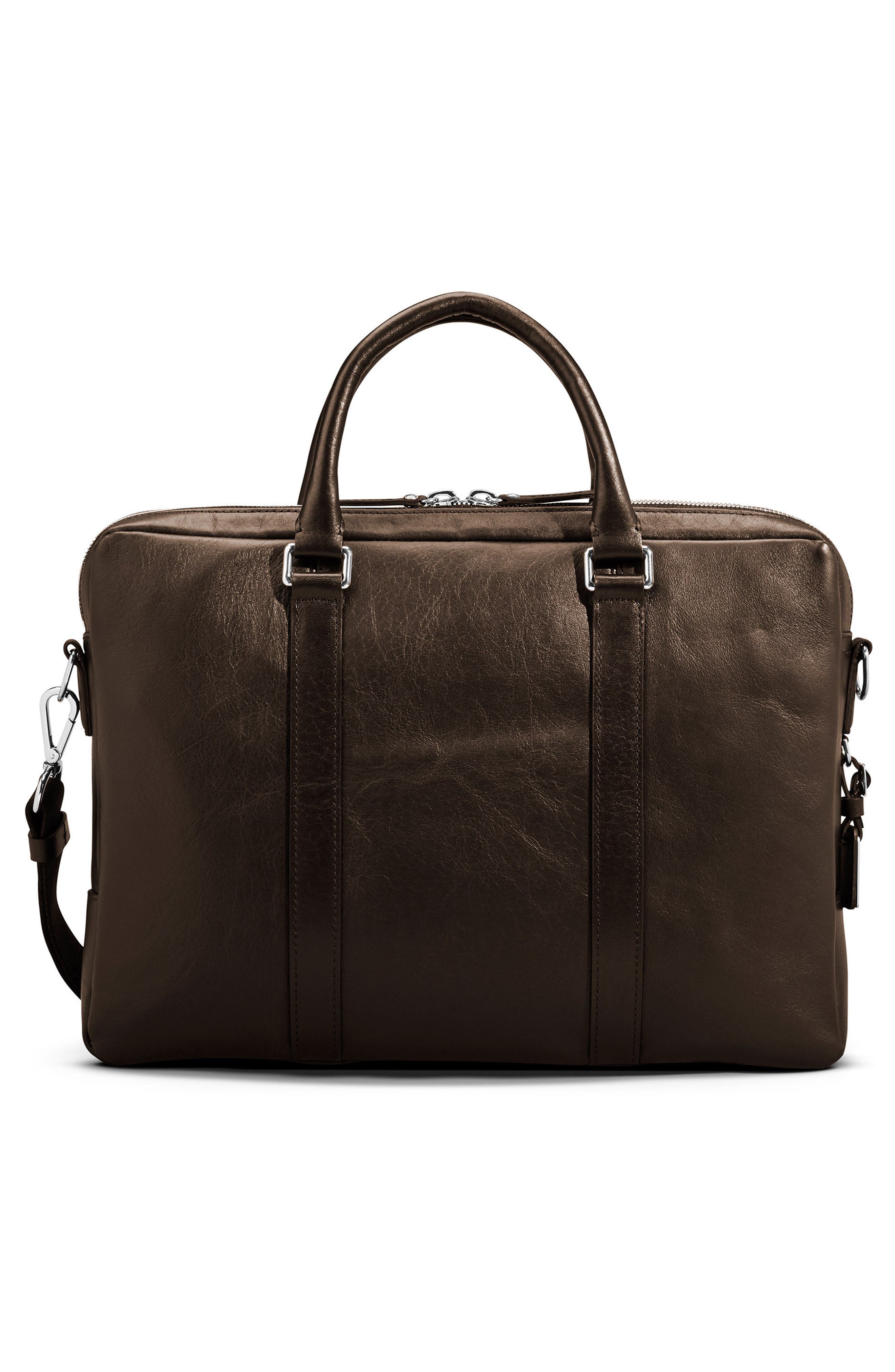 Shinola Signature Leather Computer Briefcase, Alternate, color, 