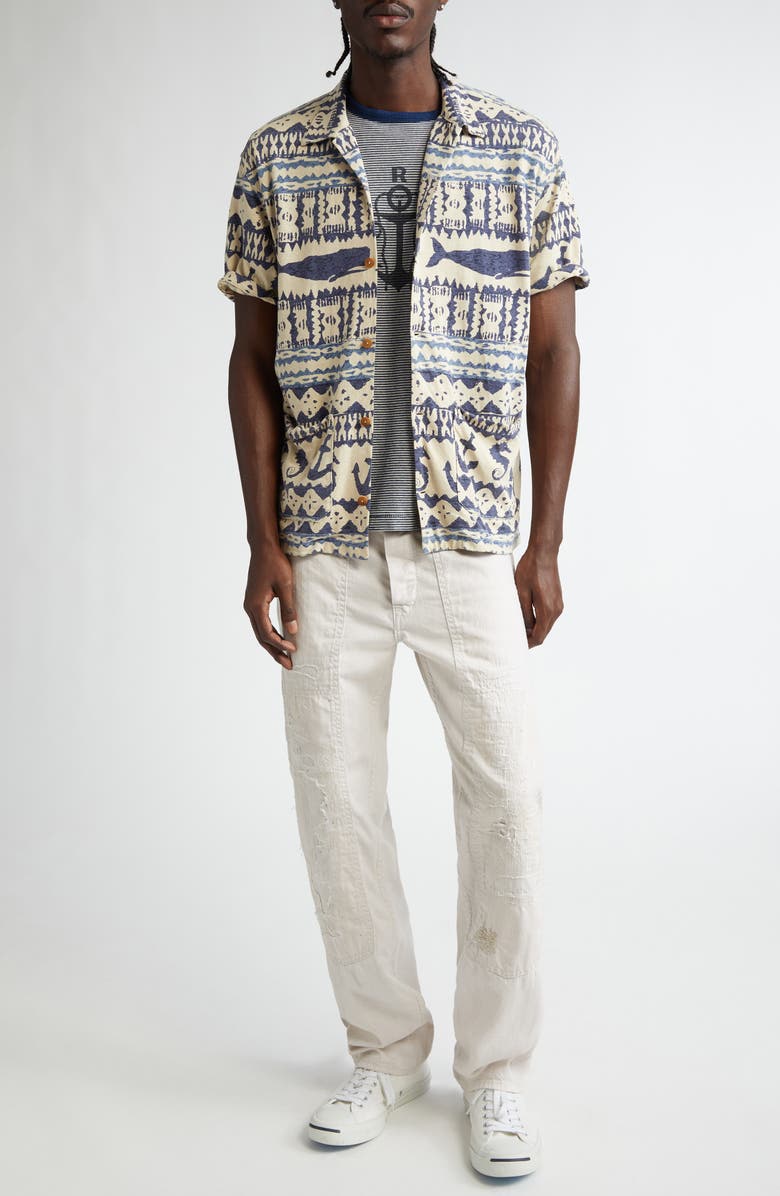 Double RL Engineer Fit Repaired Carpenter Pants, Alternate, color,