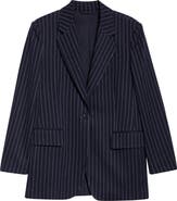 Max Mara Aceri Pinstripe Cotton, Cashmere & Silk Blazer