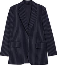 Max Mara Aceri Pinstripe Cotton, Cashmere & Silk Blazer