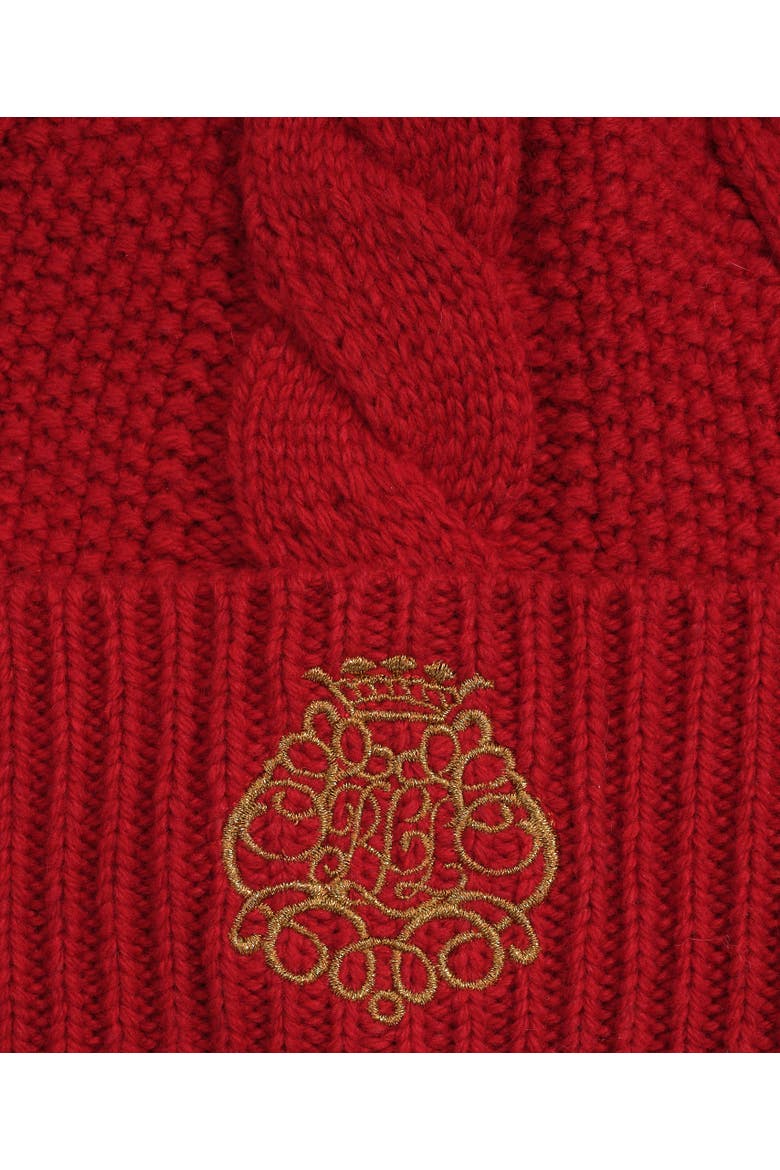 direct embroidery cable hat, Alternate, color, ralph red