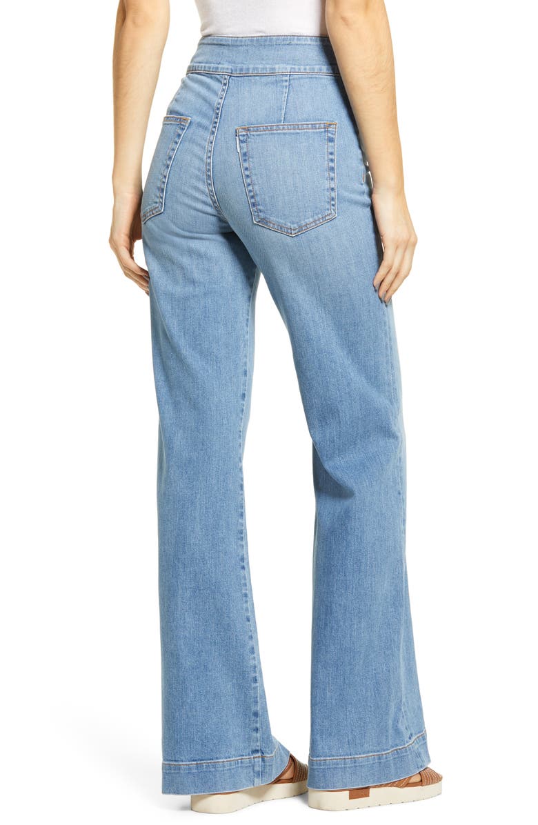 ASKK NY Brighton High Waist Wide Leg Jeans, Alternate, color, 
