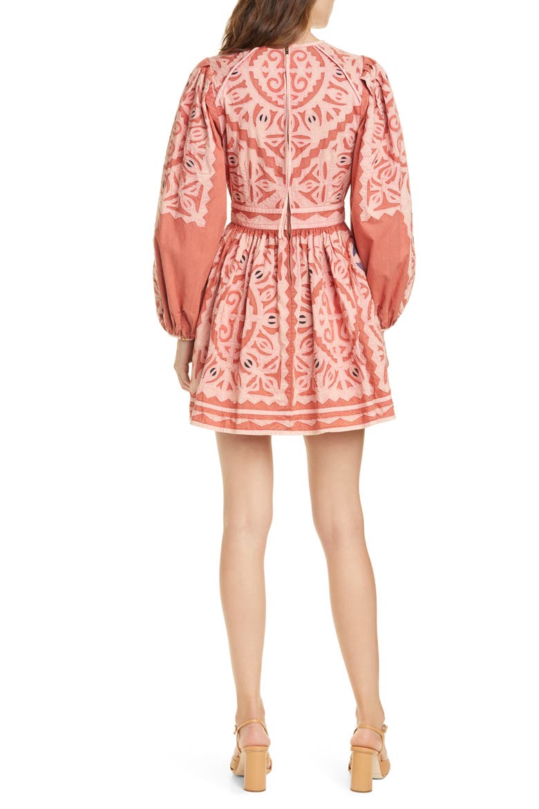 Omaira Long Sleeve Minidress, Alternate, color, SUNBLEACHED ROSE