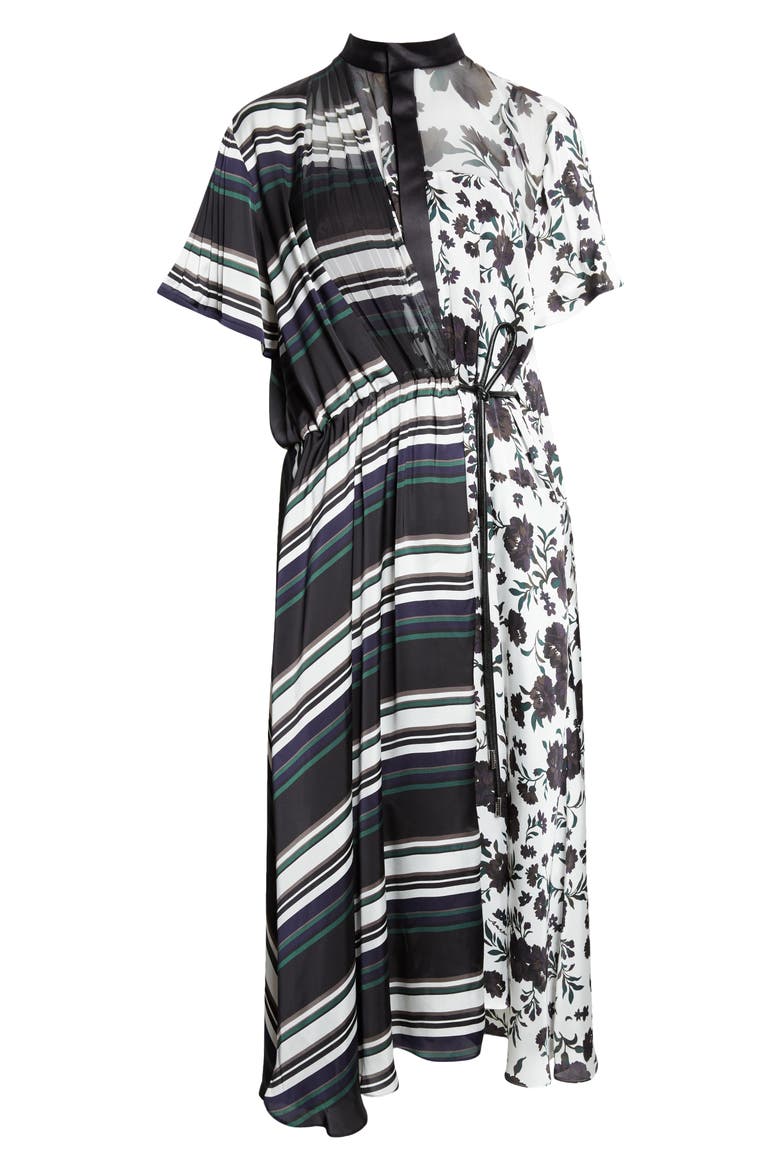 Pattern Mix Dress, Alternate, color, WHITE MULTI