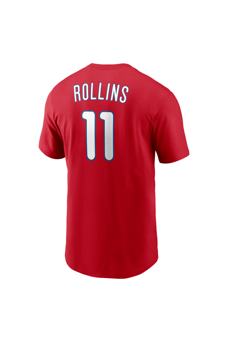 Men's Nike Jimmy Rollins Red Philadelphia Phillies Cooperstown Collection Name & Number T-Shirt, Alternate, color, Red