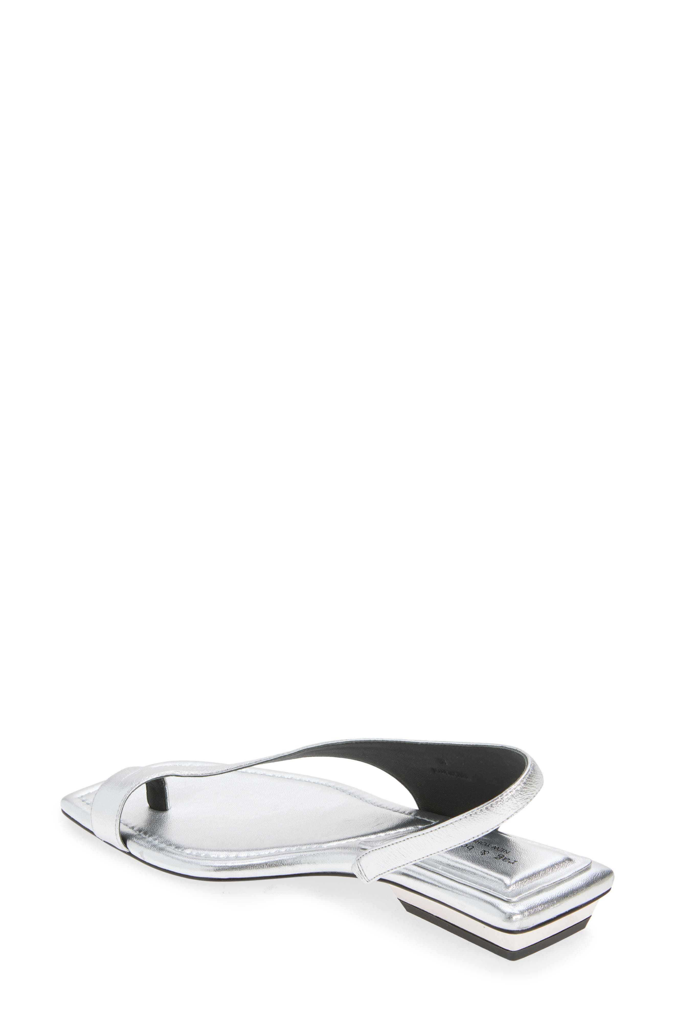 rag & bone Live Flat Sandal, Alternate, color, Silver